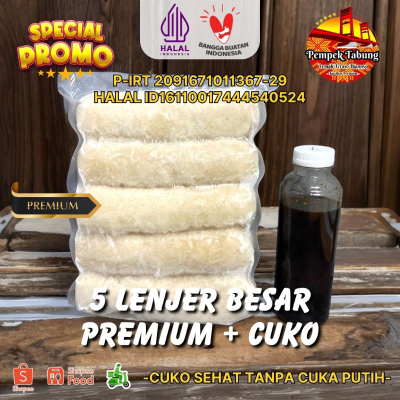 

PEMPEK LENJER PALEMBANG 5 PCS + CUKO 250 ML