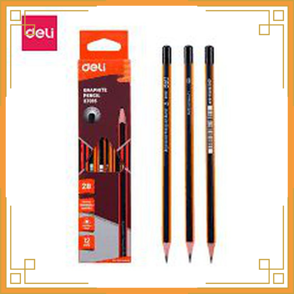 

DELI Pensil 2b graphite 37015 per kotak isi 12