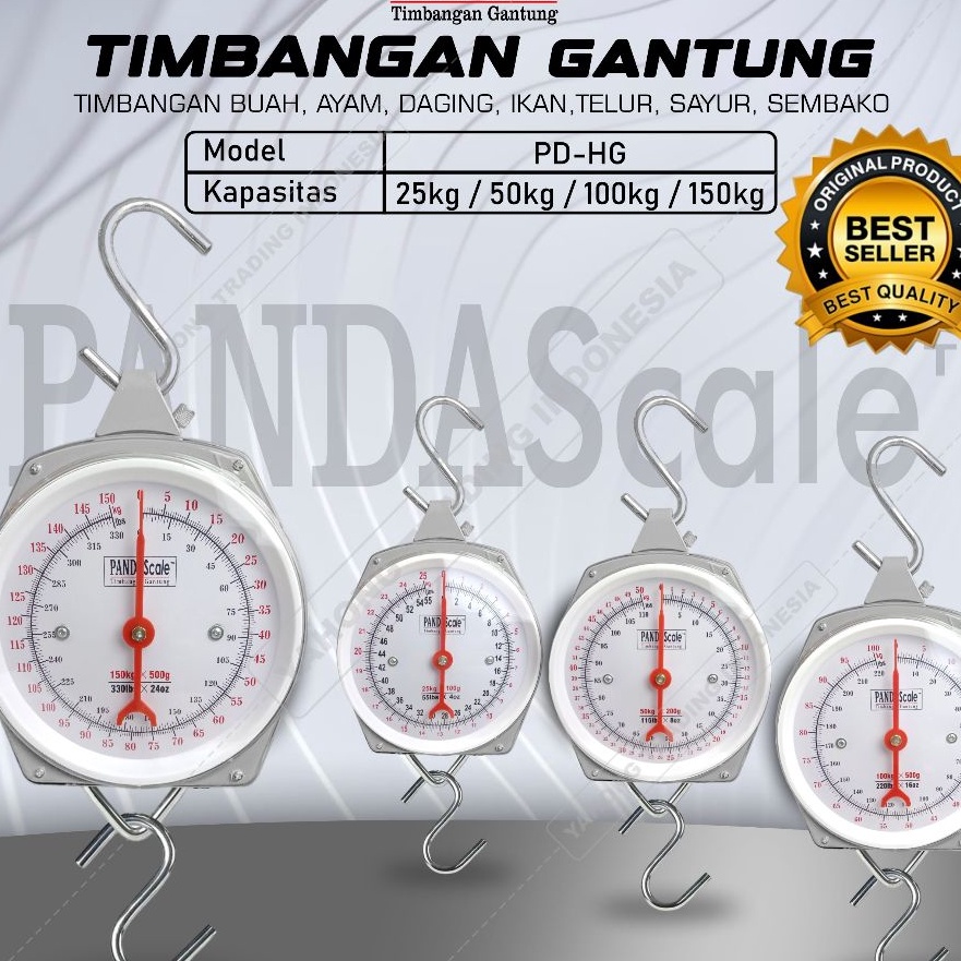 KP8 Timbangan Gantung Timbangan Jarum Manual Timbangan Ayam Buah Sayur Daging 25kg 5kg 1kg 15kg PAND