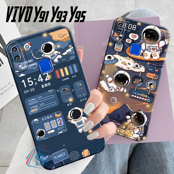 [SHARK CASE] Softcase Vivo Y91 Y93 Y95 FINGER Motif Astronot NASA - Casing Vivo - Case Vivo - Kesing