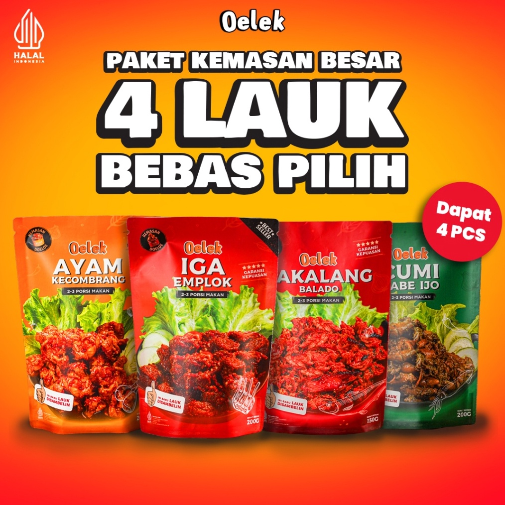 

Termurah Oelek Paket Cobain Dulu 4 Lauk Bebas Pilih Iga Emplok Cakalang Balado Cumi Cabe Ijo Ayam Kecombrang LaukSiapSaji