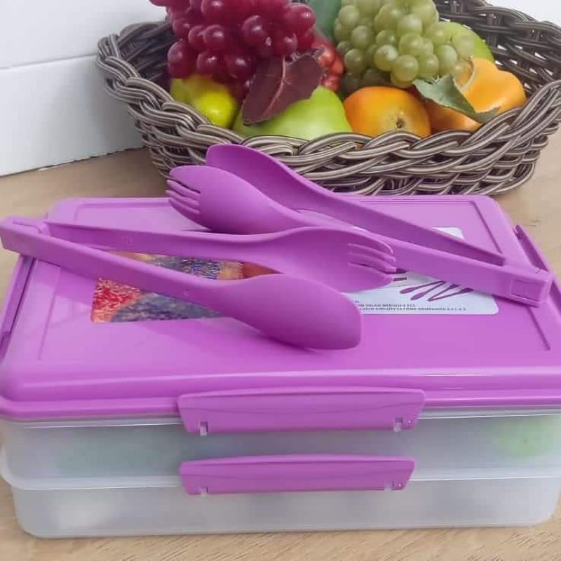 Technoplast Transparan Box Kotak Plastik Serbaguna 2500ml Kotak Kue Wadah Jajanan