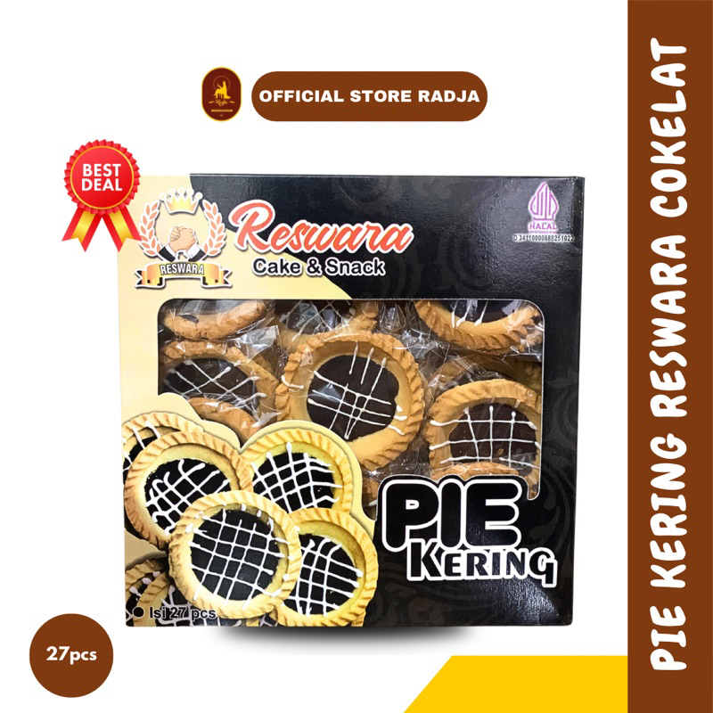 

Pie Kering Reswara Pie Rasa Cokelat Pie Jogja Aneka Varian Rasa [27Pcs] - Oleh Oleh Jogja