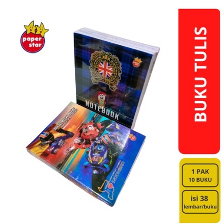 

DIJAMIN MURAH BUKU TULIS PAPERSTAR 38 1 PACK ISI 1 BUKU