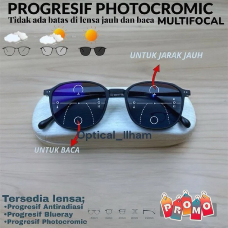 KACAMATA PROGRESIF BLUEYCROMIC / KACAMATA PROGRESIF PHOTOCROMIC / KACAMATA PROGRESIF BLUERAY / KACAM
