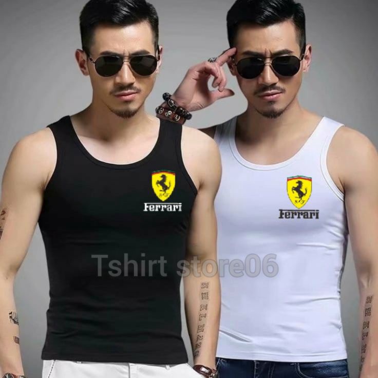 Super Original  Singlet pria Ferrari kaos dalam pria singlet kaos lelaki Cod