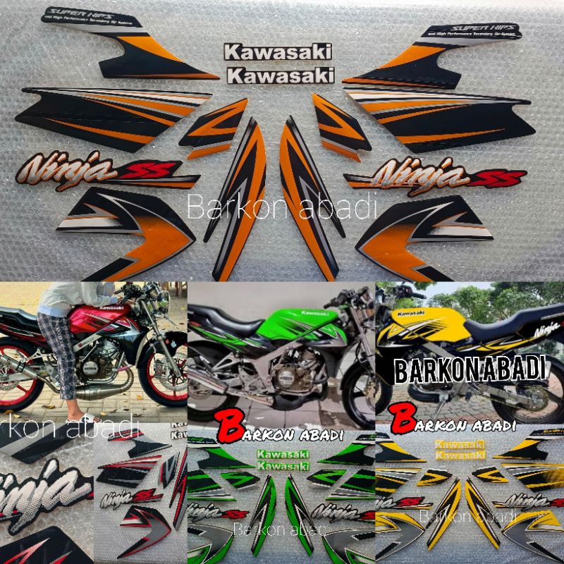 stiker striping NINJA SS tahun 2010 warna orange /oren super kips