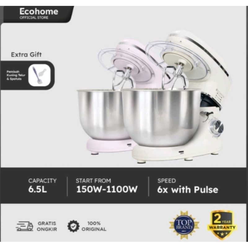 Ecohome Standing Mixer 6.5L Low Watt Stand Mixer Best Seller