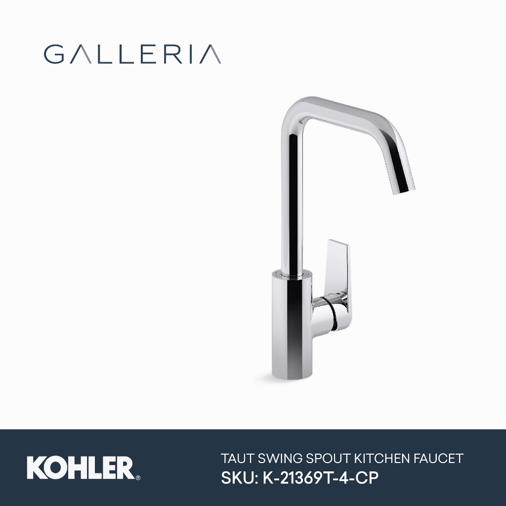 Kohler Taut Swing Spout Kitchen Faucet K-21369T-4-CP / Kohler Kran Dapur