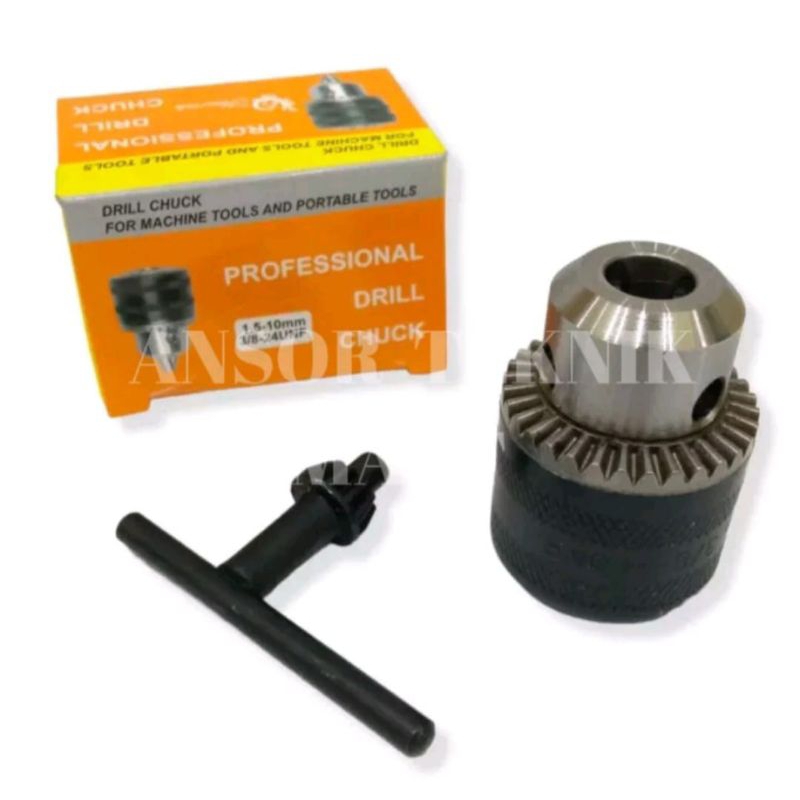 TERMURAH Kepala Bor 10mm FUJIYAMA Drill Chuck 10mm FUJIYAMA/FLOURISH with key