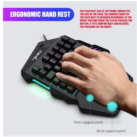 keyboard Gaming RGB Keyboard dan mouse PUBG keyboard gamin USB 5.0