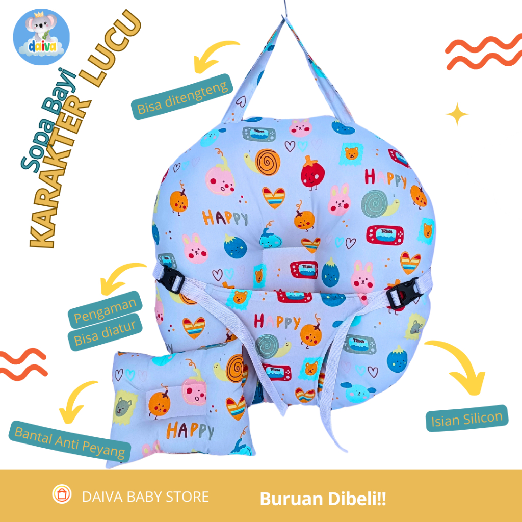 Sofa Bayi Dengan Sabuk Pengaman Free Bantal