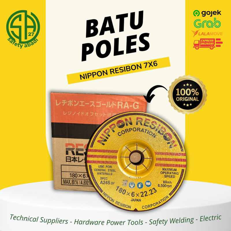 Batu Poles 7x6 Original Nippon Resibon Japan