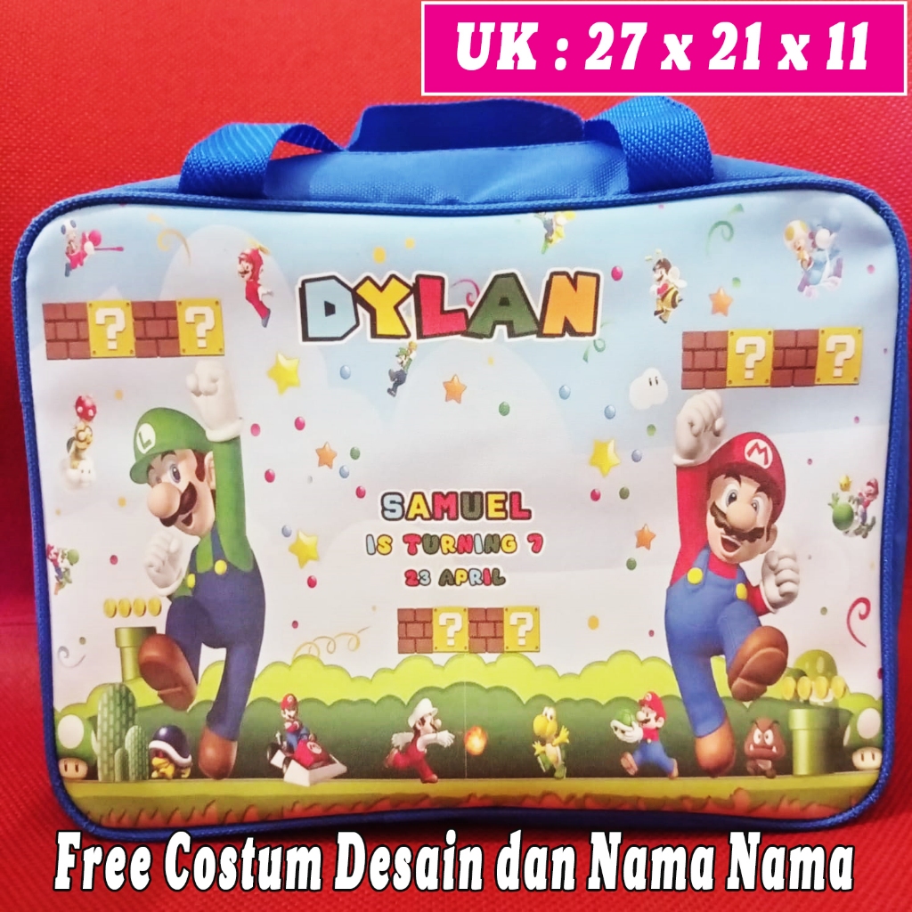 

Tas Ultah Anak / Tas Sekolah Anak / Tas Bidan / Tas Bimbel / Tas Ultah Anak / Tas Goodiebag / Tas Souvenir Ulang Tahun dan Bidan Muat Banyak Barang Bahan Tebal Free Costum Desain