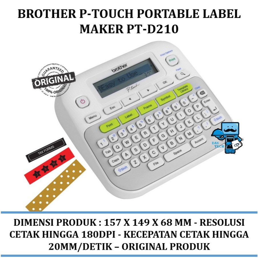 Brother P-touch portable label maker PT-D210