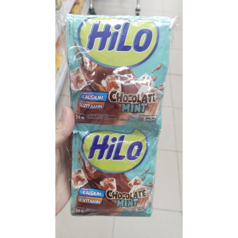 

HiLo Susu Tinggi Kalsium Pack 10 Sachet - Chocolate - Chocolate - Choco Hazelnut - Chocolate Banana - Avocado Chocolate - Chocolate Taro - Chocolate Mint - Thai Tea