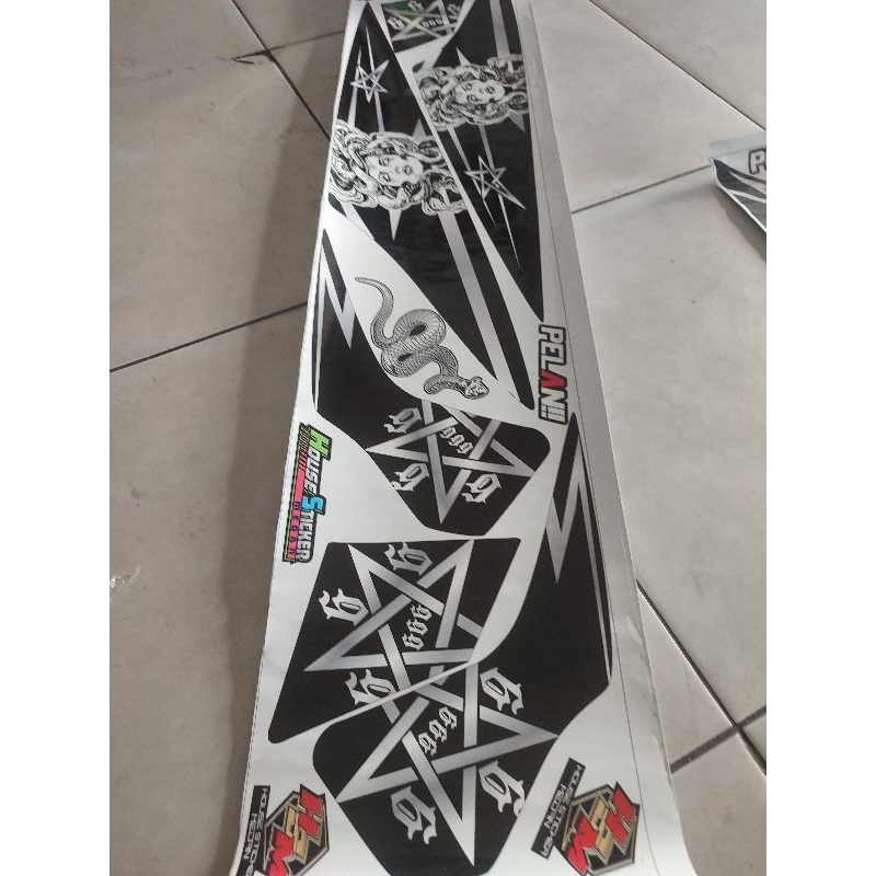 stiker stripping beat karbu medusa, striping medusa