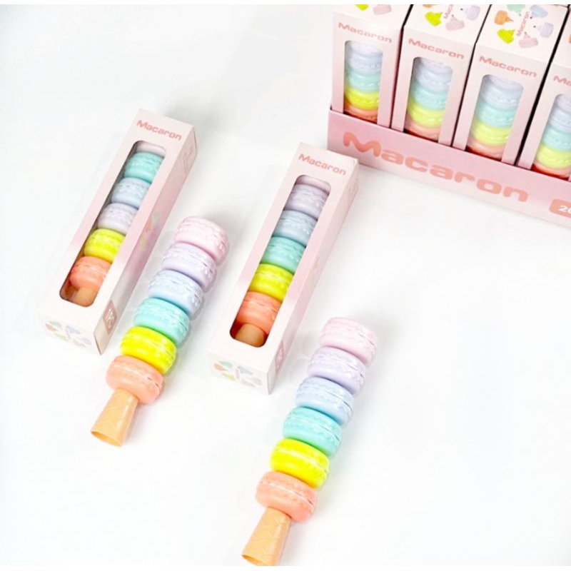 

Highlighter 3D Tumpuk Macaron 1 Set Spidol Pastel Marker Textlighter Textliner