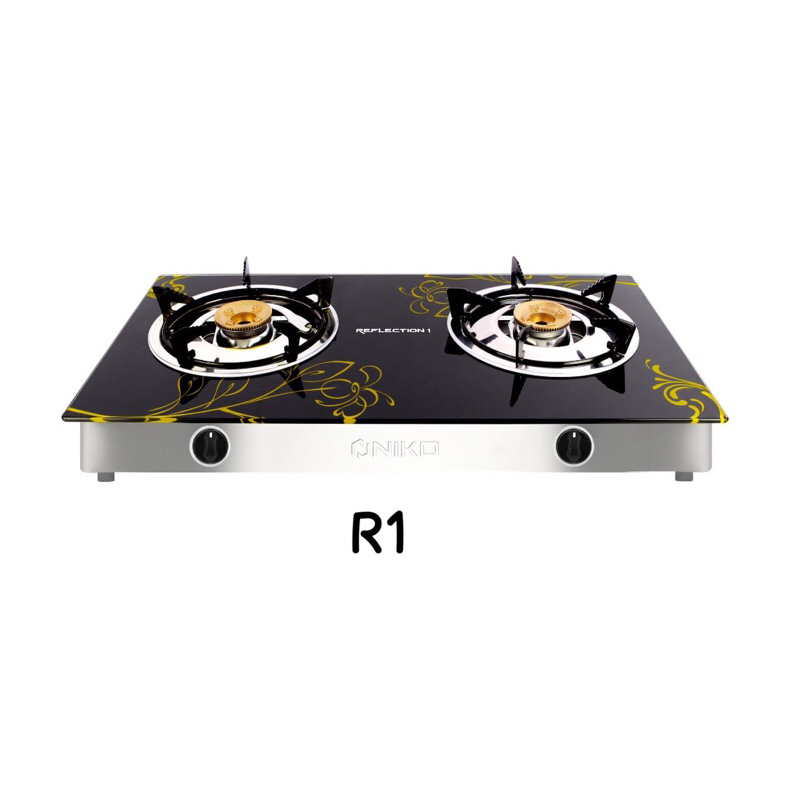 NIKO Kompor Gas Kaca 2 tungku Kompor Reflection