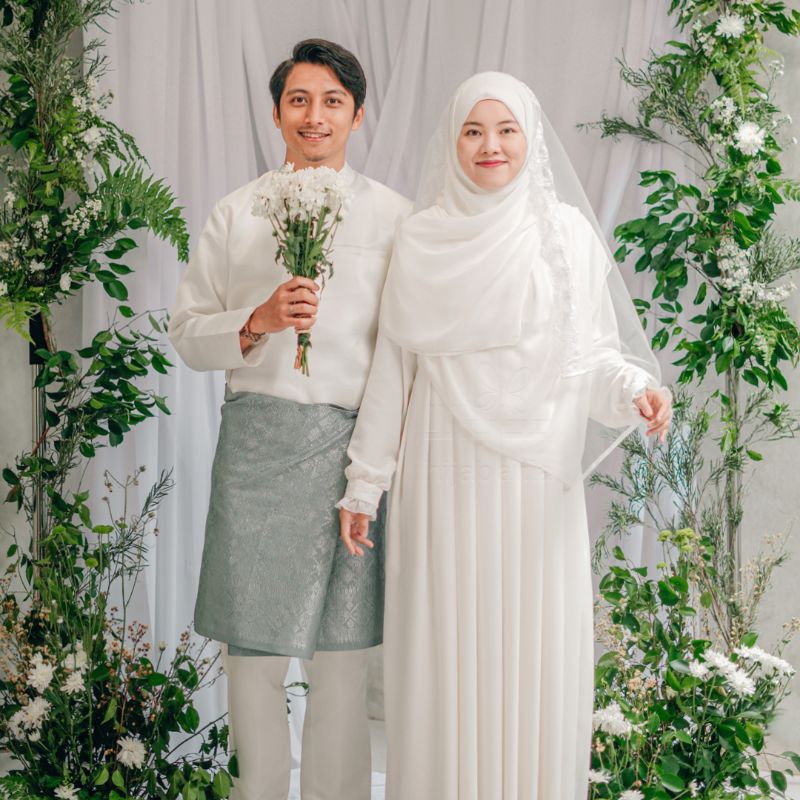Gamis Akad Broken White Aleia, Shaffiyya, Saila, Zaina Hijab Alila Dress Nikah Ijab Qabul Syar'i