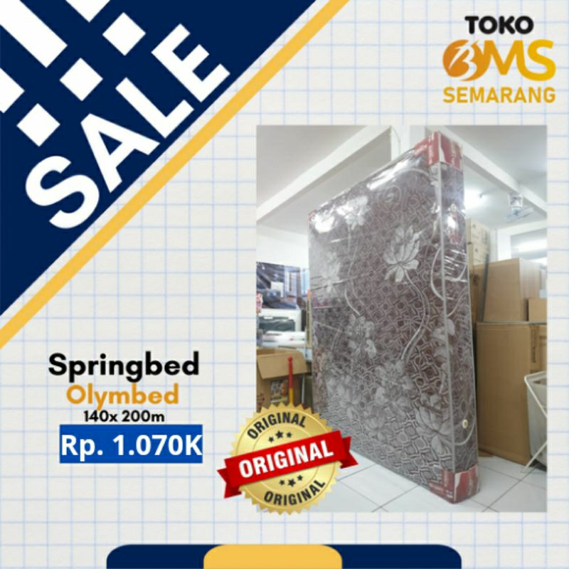 PROMO SALE MATRAS SPRINGBED OLYMBED BY BIGLAND UK 140x200 CM MURAH TOKO BMS