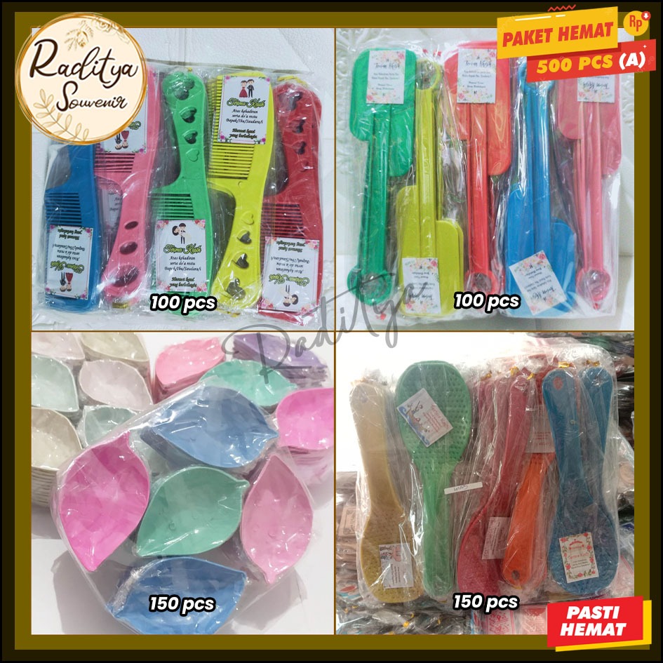 PAKET HEMAT A (isi 500 pcs) Souvenir Pernikahan 4 Macam COD Murah Sovenir Suvenir Nikah Nikahan