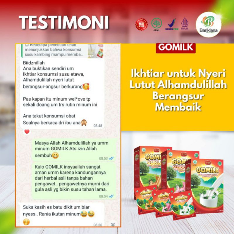 

Susu Gomilk Kambing Etawa + Herbal Untuk Nyeri Lutut Membaik
