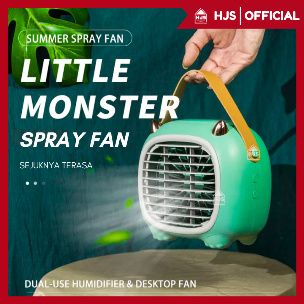 [HJS] KIPAS ANGIN PENDINGIN MINI AC LITTLE MONSTER  AIR COOLER / KIPAS ANGIN PENDINGIN SPRAY AIR