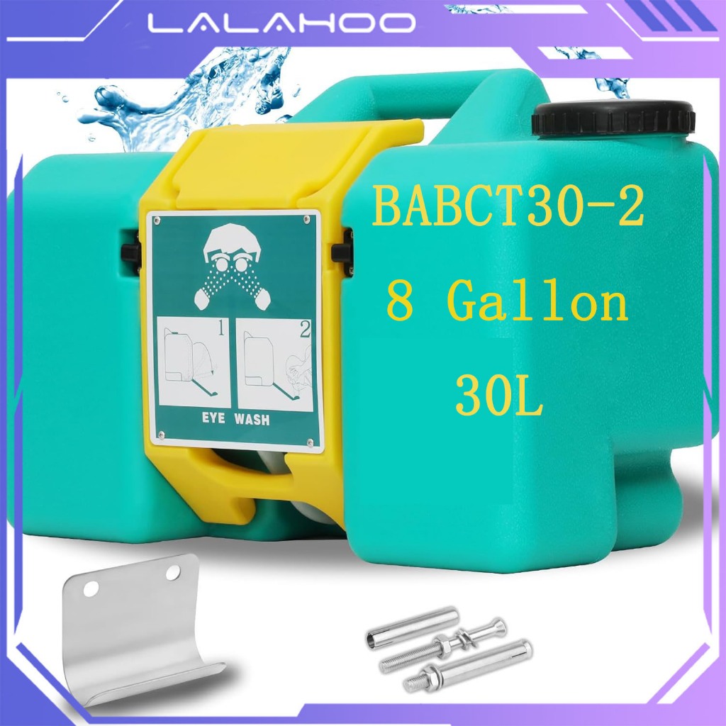 【Garansi 1 tahun】Portable 8 Gallon Eye Wash Station ,Dual Spray,Not Easily Leaked,Wall Mounted Eye W