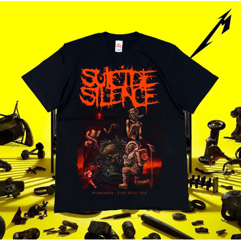 KAOS MUSIK BAJU BAND " SUICIDE SILENCE " REMEMBER YOU MUST DIE