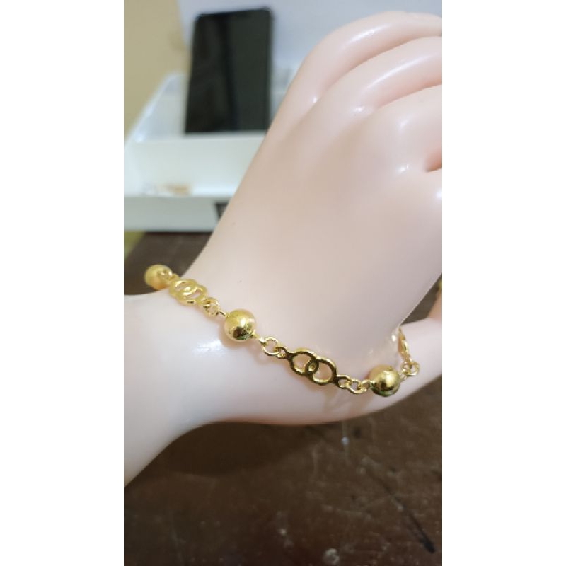 Gelang bola ring lapis emas