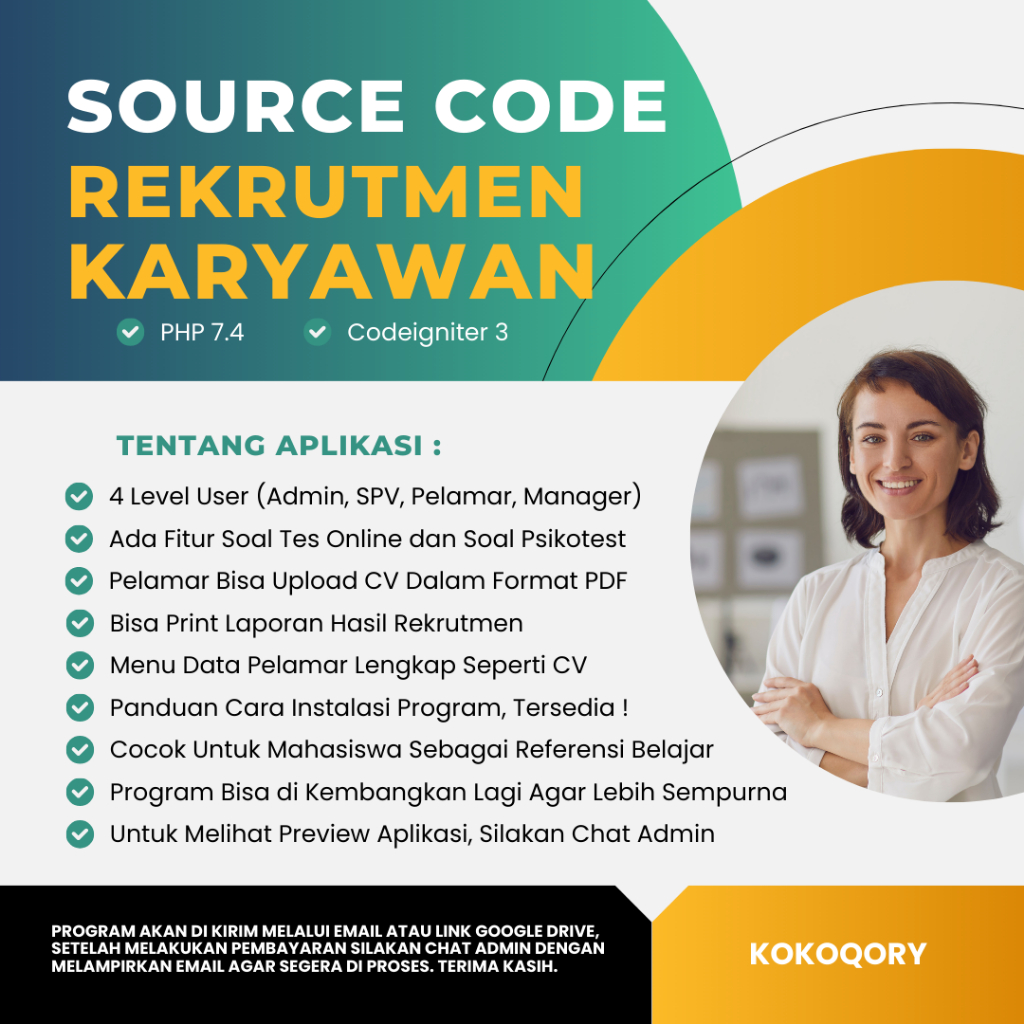 SOURCE CODE REKRUTMEN KARYAWAN (CODEIGNITER)