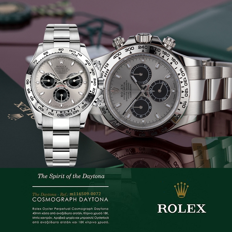 【✅100% ASLI Ready Stock】Rolex Daytona Jam Tangan Rolex Pria Cosmograph Daytona 40mm Tahan air Oyster