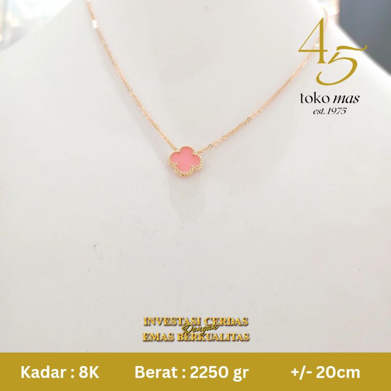 Kalung emas Vc pink