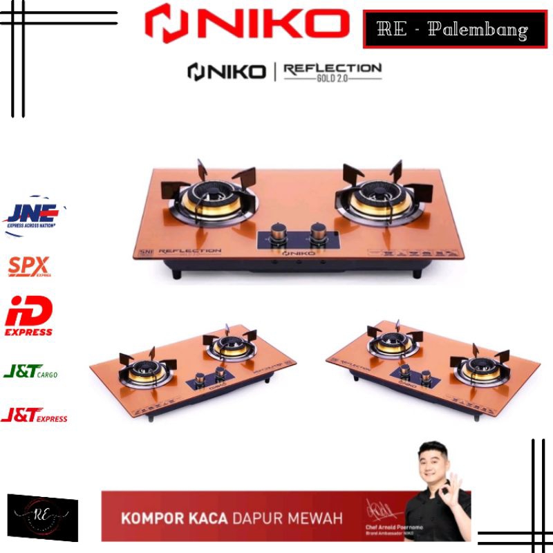 KOMPOR NIKO 2 TUNGKU REFLECTION GOLD 2.0/KOMPOR TANAM/KOMPOR GAS/[NIKO KITCHEN]