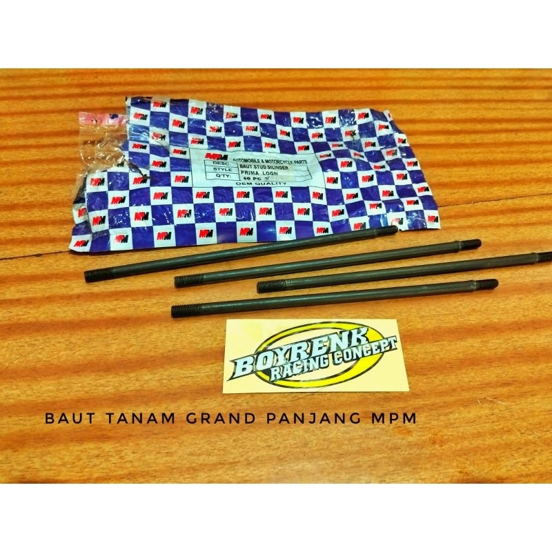 1PCS TUSUK SATE BAUT ANCER BAUT TANAM BAUT CYLINDER BLOK GRAND PRIMA ASTREA PANJANG MPM - BOYRENK RA
