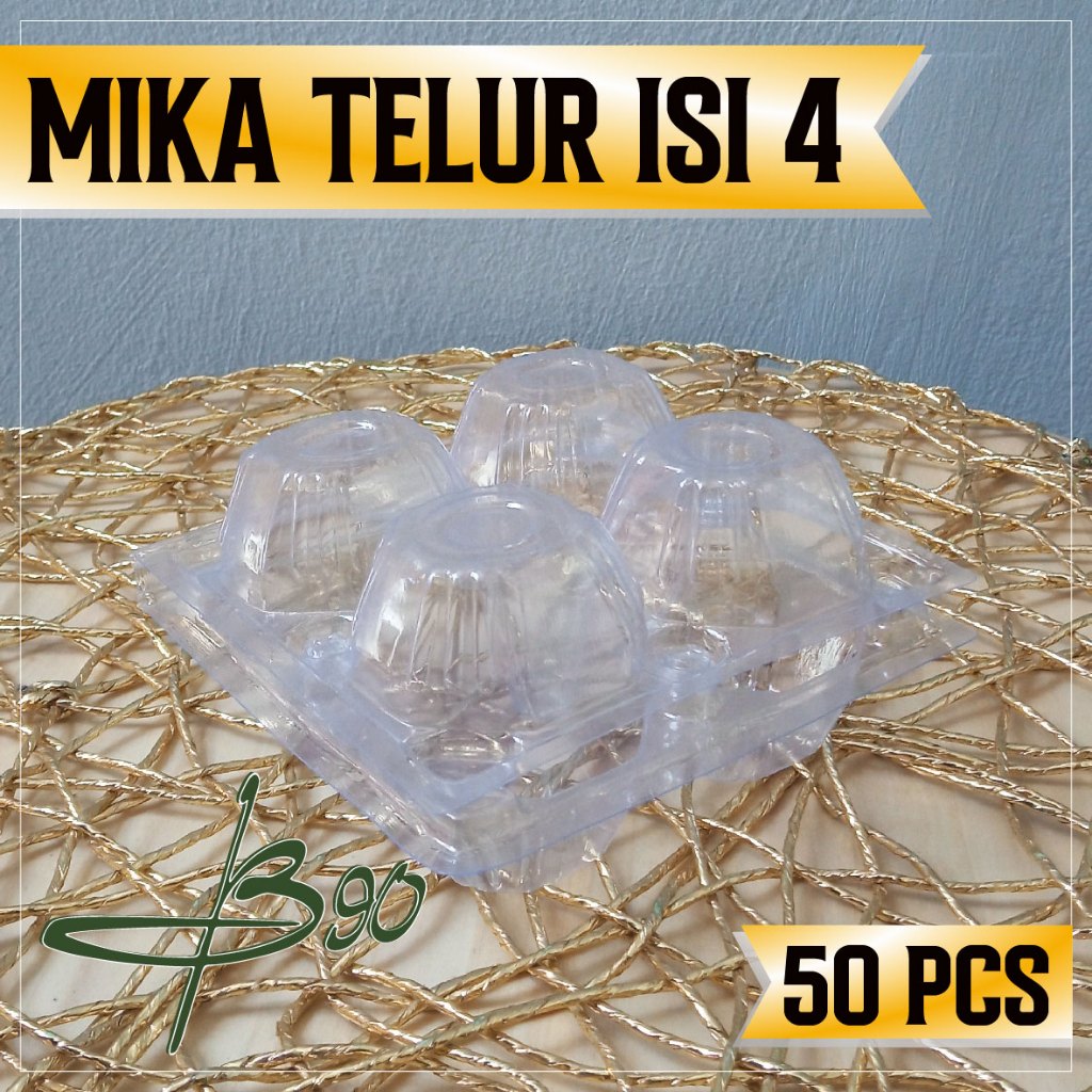 MIKA TELUR BEBEK ISI 4 , MIKA TRAY TELUR ISI 4  , TRAY TELUR 4 BUTIR (50 pcs)