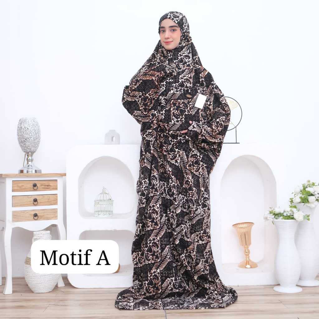 Mukena Batik Cap Klengan Mustika dengan bahan Rayon Premium Grade A dengan motif batik cap tradition