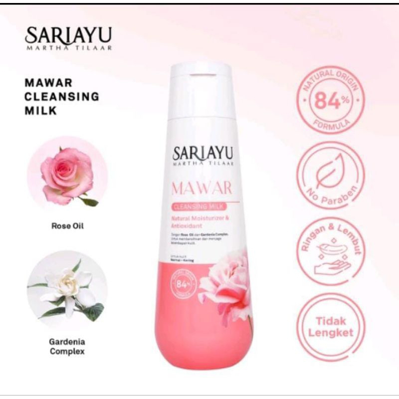 Sariayu Cleansing Milk Susu Pembersih Mawar | Jeruk | Kenanga - Pembersih Wajah - Sari Ayu