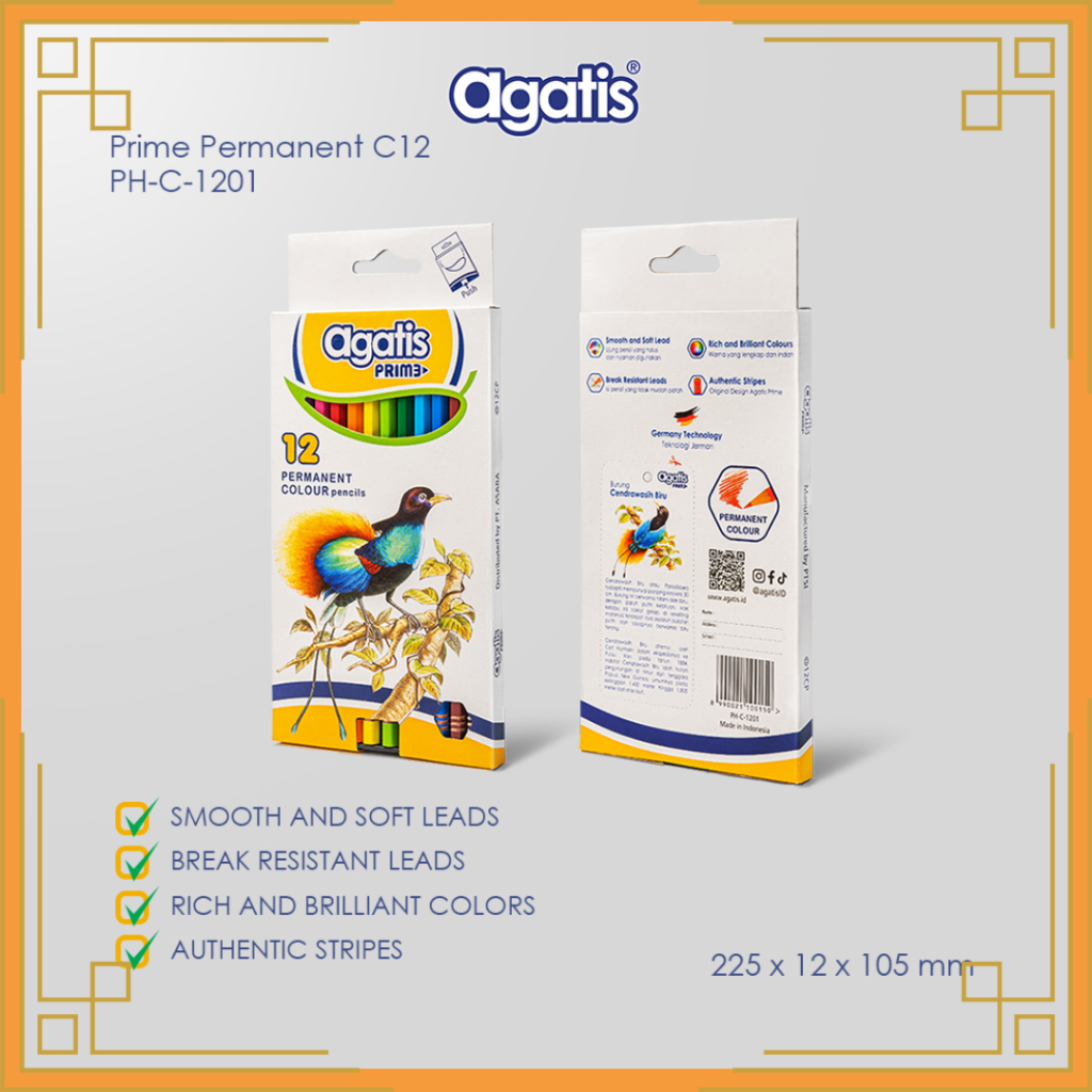 

AGATIS Pensil warna prime permanent color 12 - 48 warna