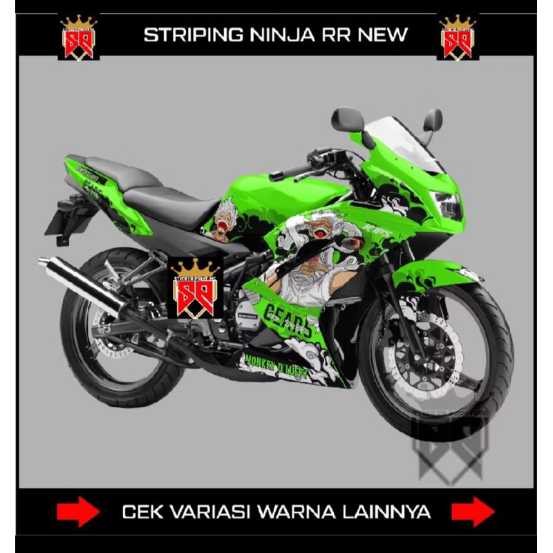 decak striping kawasaki ninja rr new/variasi monkey luffy/
