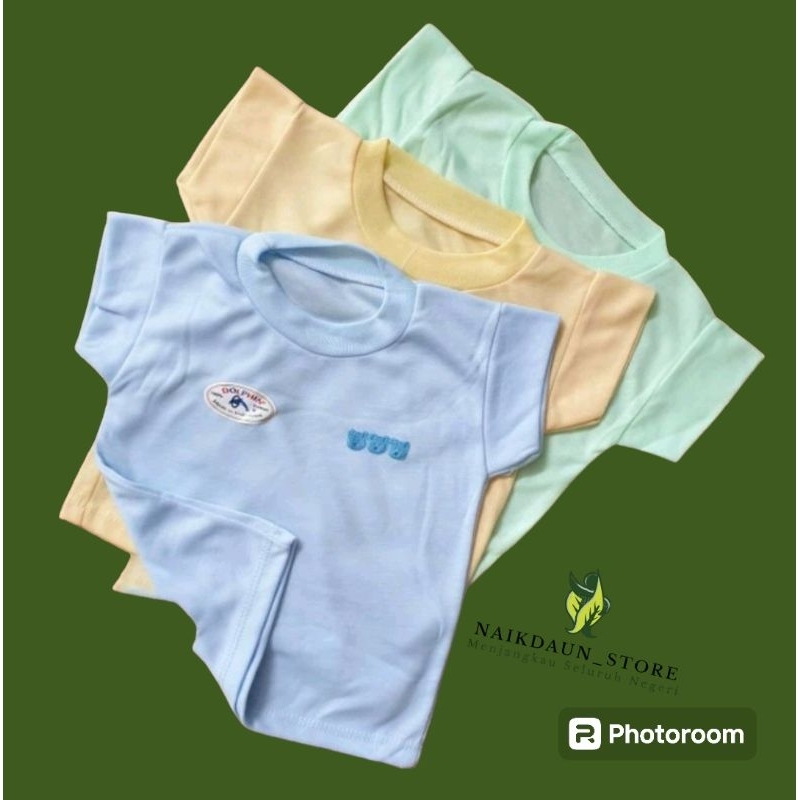 Promooo  3pc oblong bayi dolphin // oblong bayi lengan pendek polos m l xl