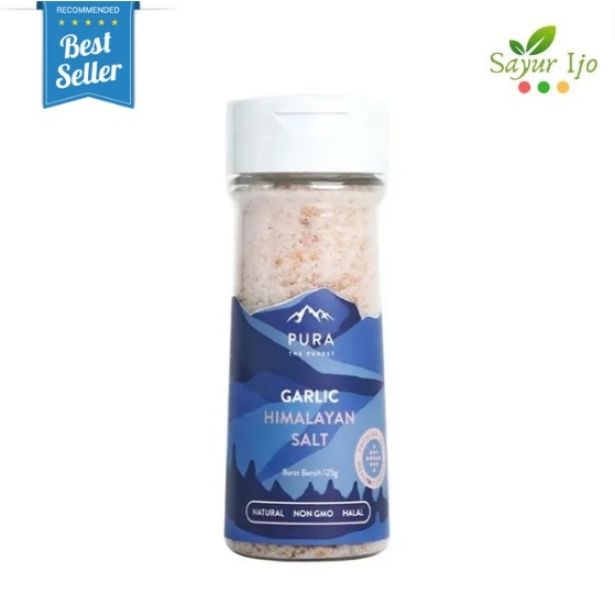 

Pura Garlic Himalayan Salt 125 Gram / Botol Bawang Putih Garam Natural Powder Bumbu Rempah Bubuk Kaldu Instant No GMO HALAL