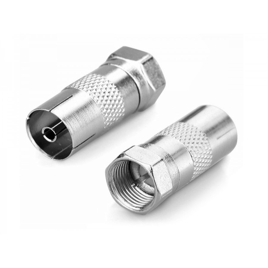 JACK TV Drat Cowok (MALE) to PAL Female / Konektor F Drat To TV Female / Konektor TV