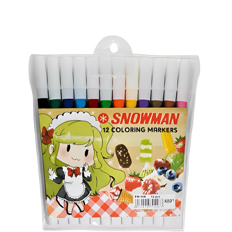 

spidol warna warni snowman 12warna