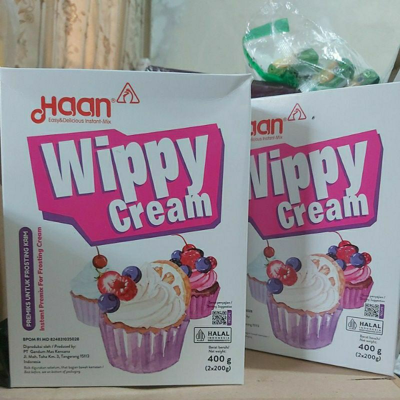 

haan wippy cream toping bubuk instan 400gr exp nov 2025