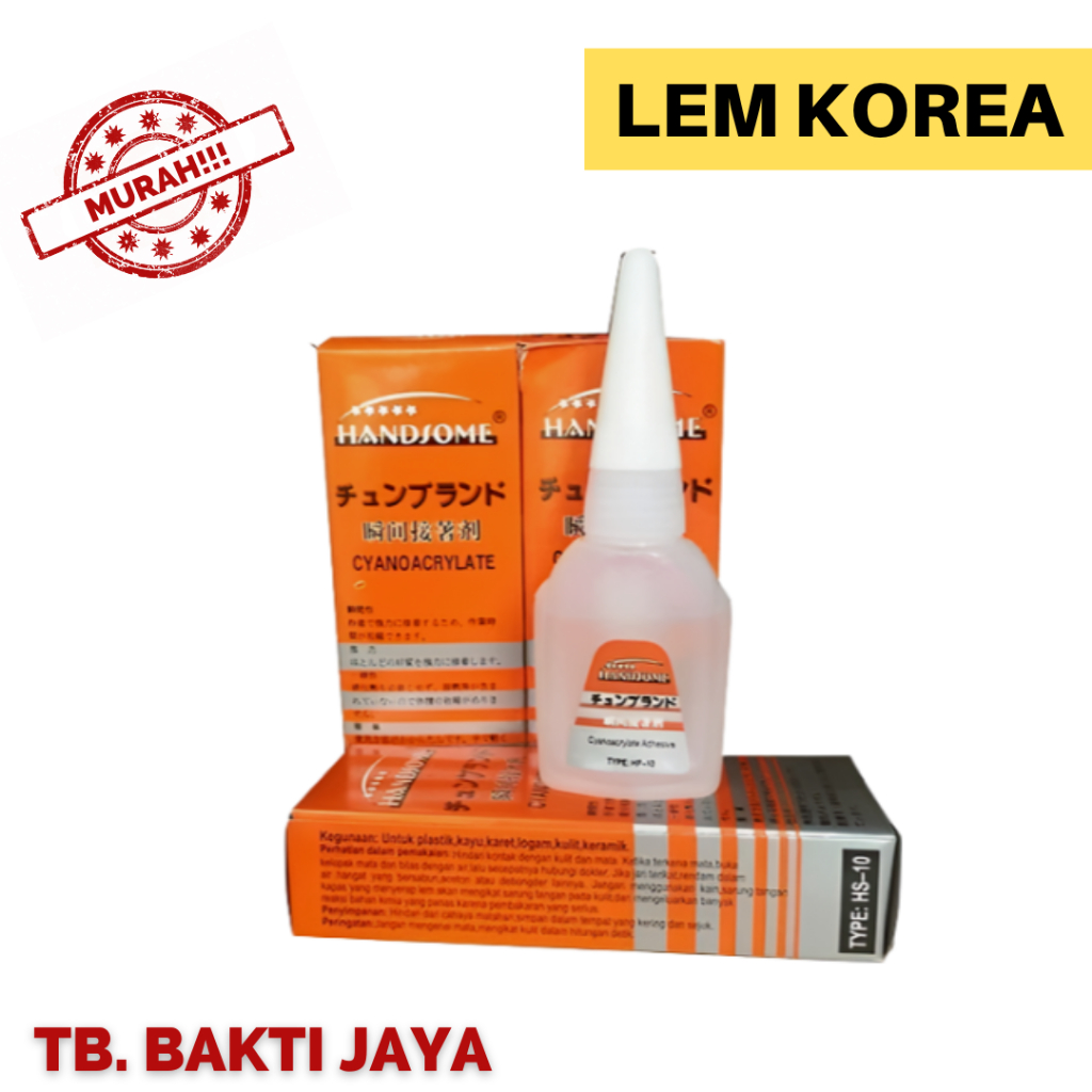 Lem Korea Cair Handsome HS-10/ Lem Serbaguna/ Lem Korea Handsome/ Lem Besi