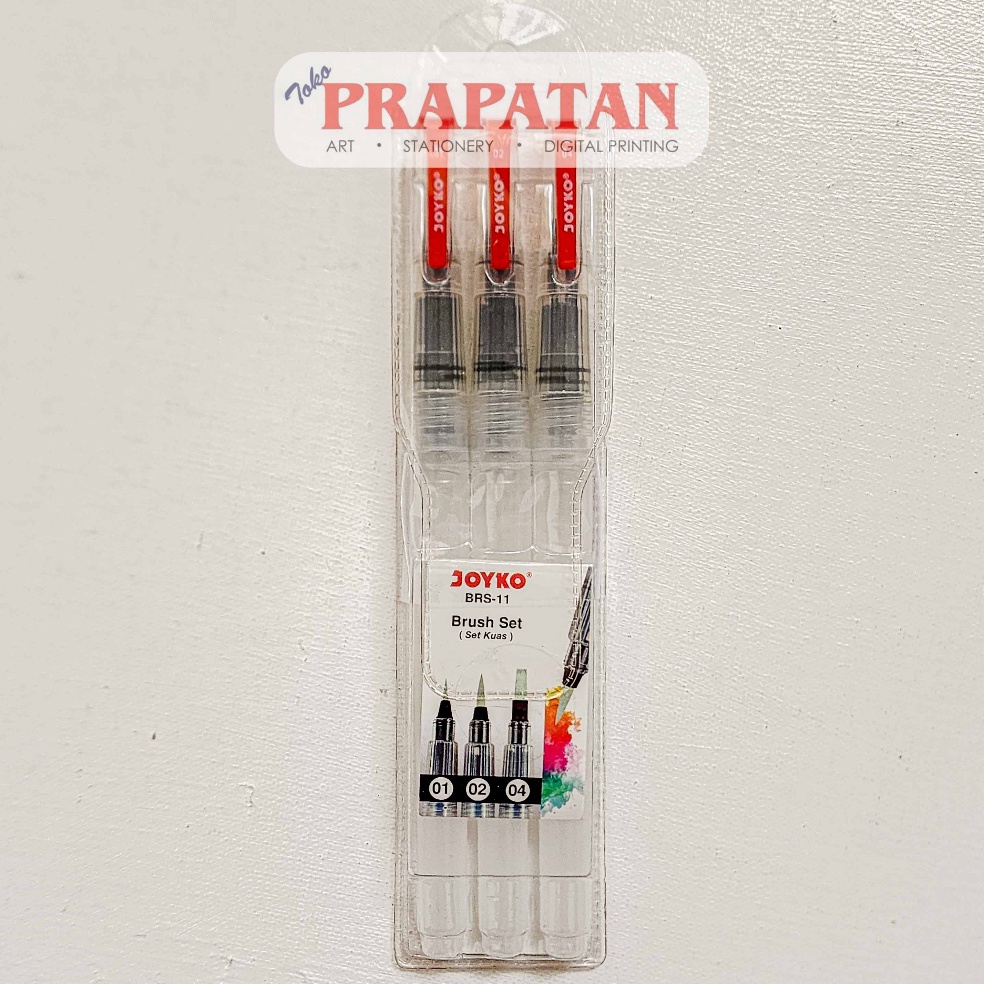 

KODE M42S Kuas Watercolor Joyko BRS11 Set 3pcs Watercolor Brush