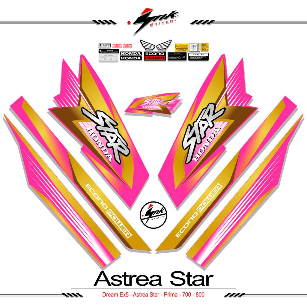 STRIPING HONDA ASTREA MOTIF STAR PRIMA DREAM EX5 TRIBAL FIRE MOTIF 14 / DREAM EX5 / HONDA EX5 / STIC