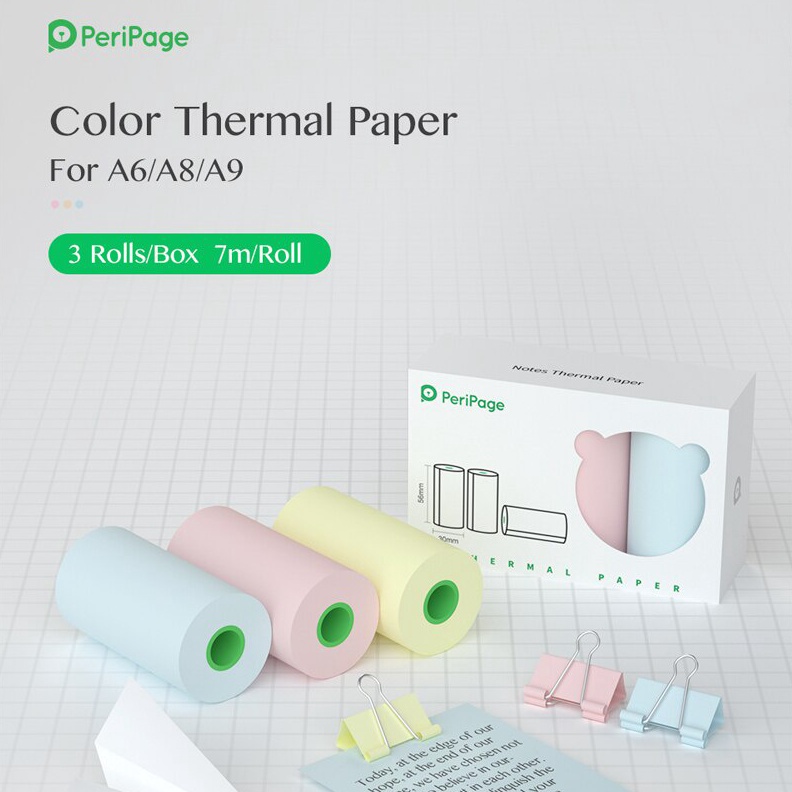 

KODE V82X PERIPAGE Kertas dan Sticker A6 COLOUR Sticker Paper Thermal 57x3mm resi 57 mm